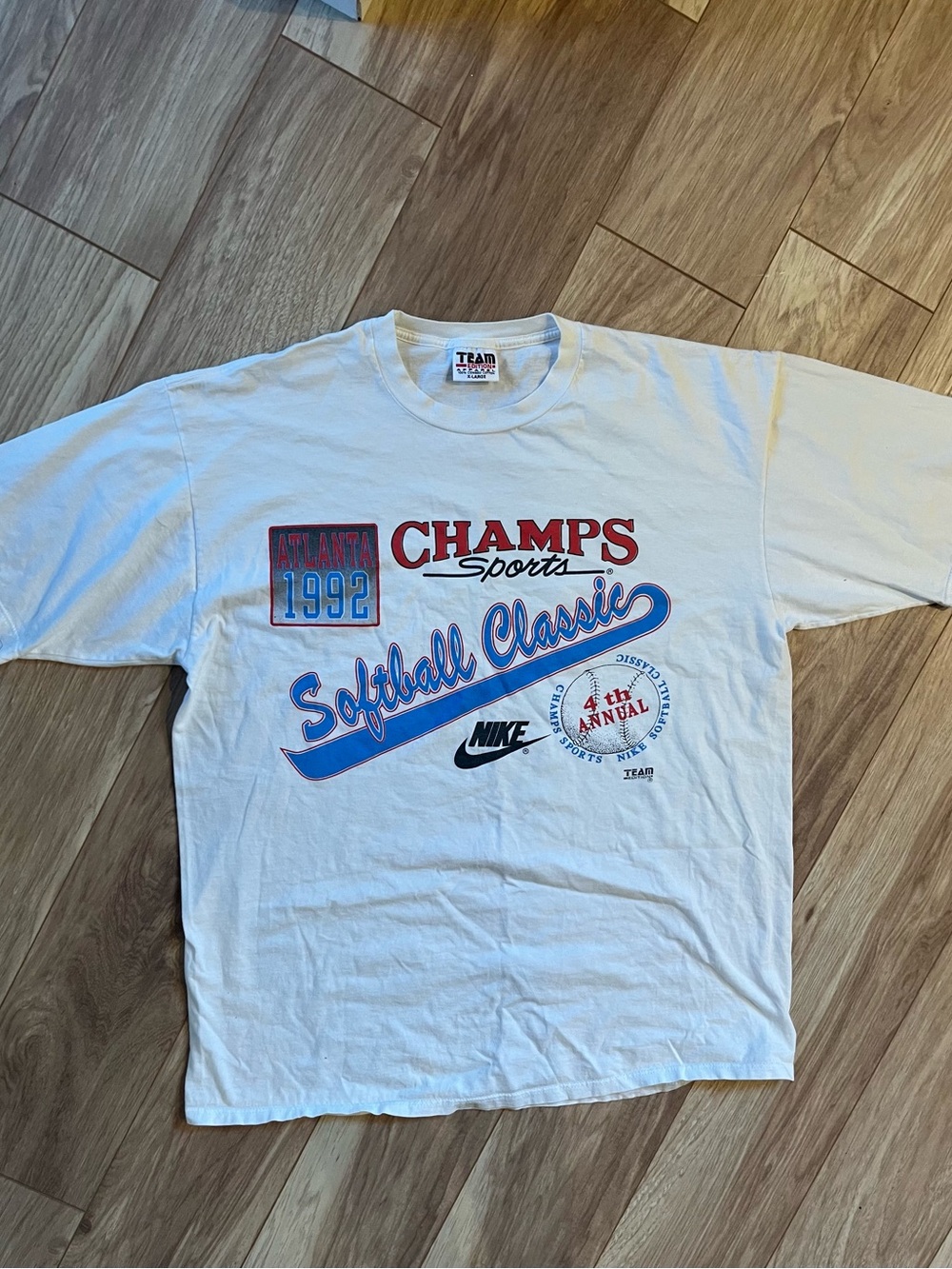 1992 Nike Atlanta Softball Classic white t-shirt